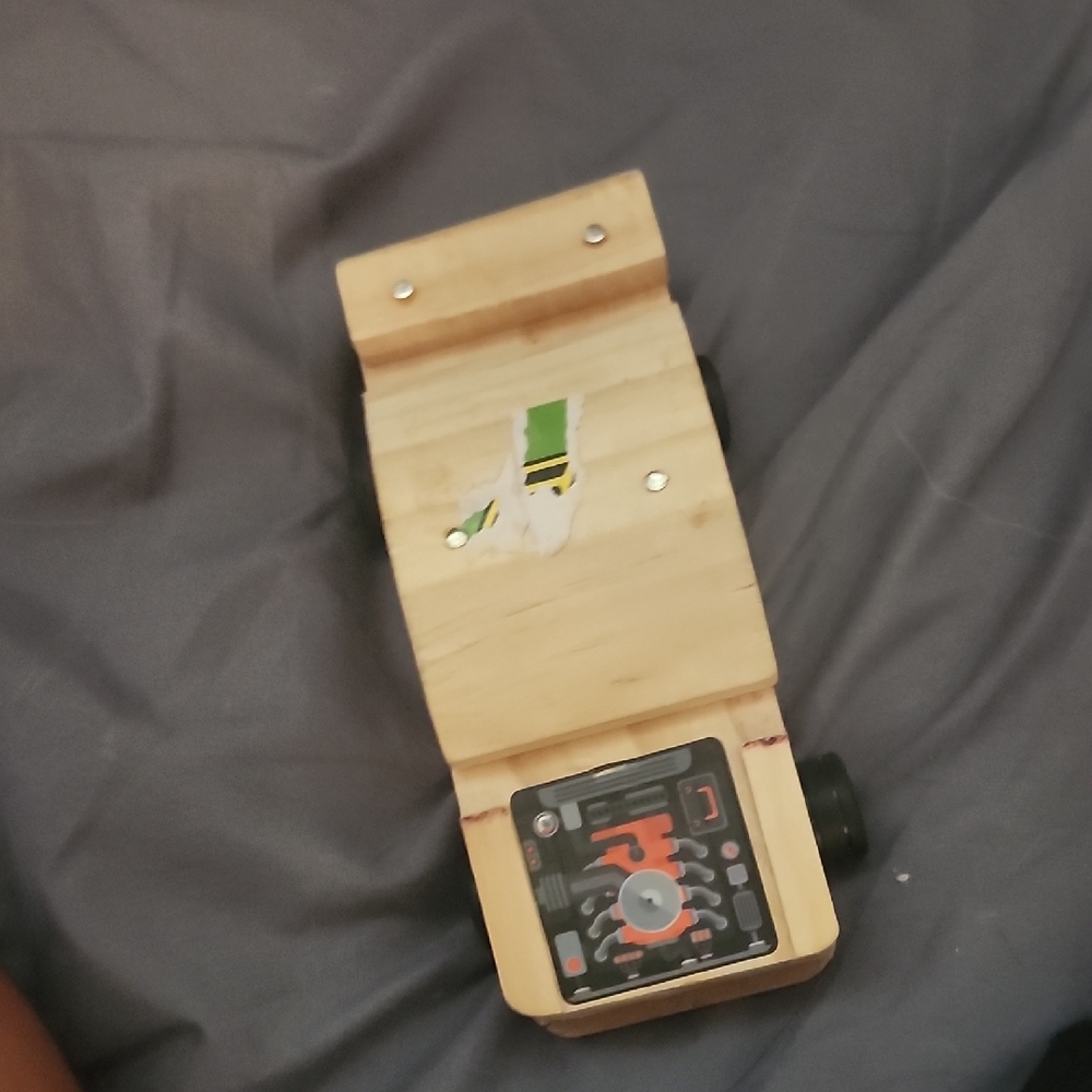 Wooden Toy Car with Black Wheels